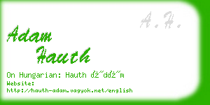 adam hauth business card